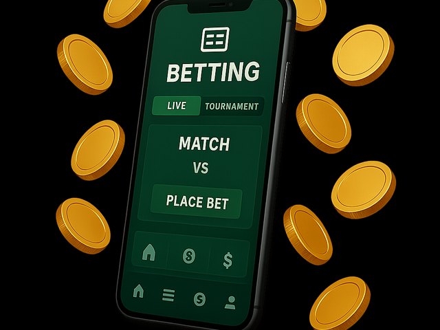 10cric Mobile App on Smartphone with Gold Coins