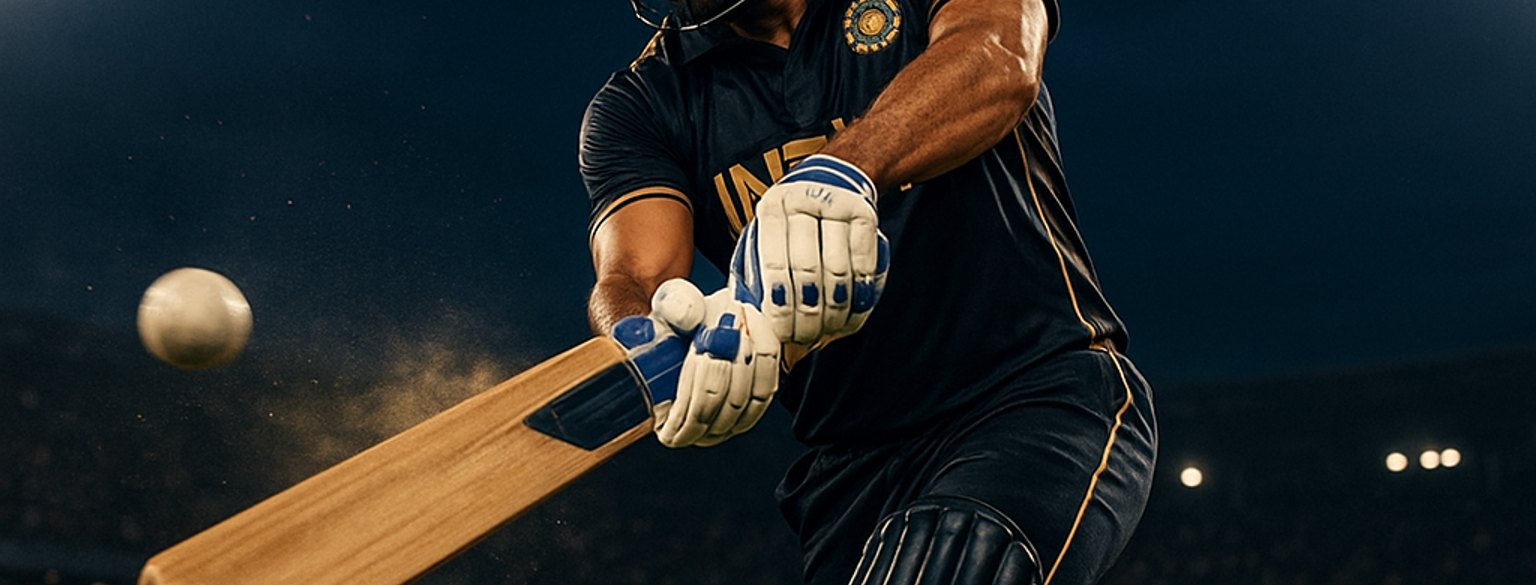 10cric cricket betting hero banner with batsman and stadium floodlights